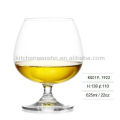 KG019.1922 high transparent crystal brandy glass with silk scream logo